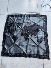 ALVIERO MARTINI 1^CLASSE FOULARD BANDANA GEO SETA Nero- 50x50 cm
