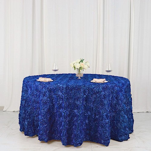 Tovaglia rotonda 120 - 120", blu