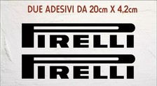 KIT 2 adesivi PIRELLI Personalizzabili 20CM  MOTOCROSS MOTO AUTO gomme