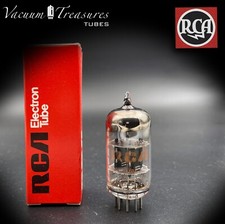 12AV7 RCA NOS Black Plates Halo Getter Tested Tube Made in USA