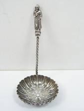 ANTICO CUCCHIAIO SCUOTITORE SETACCIO APOSTOLO ARGENTO MASSICCIO VITTORIANO