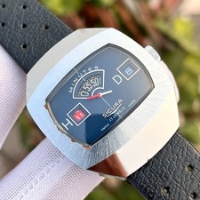 Orologio Uomo Vintage Sicura Breitling Digital Jump Hour Carica Manuale Swiss Made