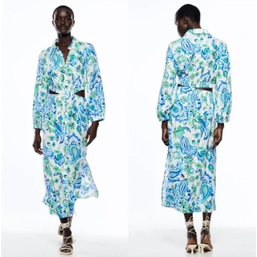 Abito midi zara stampato - abito,