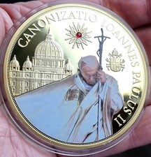 VATICANO PAPA GIOVANNI XXIII CON SWAROVSKI ELEMENTS  70 mm 110 g. - ORO PL.