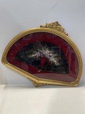 Quadro antico  Con Ventaglio Di Osso Nero Di Tartaruga