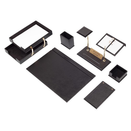 Set scrivania pelle 10 - set,