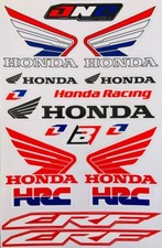 Adesivi honda Racing HRC CRF a fondo trasparente 250 450 rally SUPER MOTARD 125