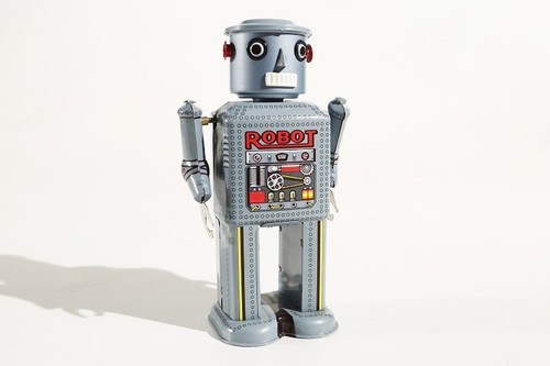Large mechanical robot tin toy - robot,