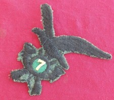 Fregio ricamato per cappello Alpini E.I. del 7° Reggimento anni '50/60 originale
