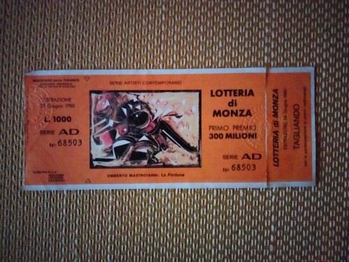 Biglietto lotteria monza - lotteria, di