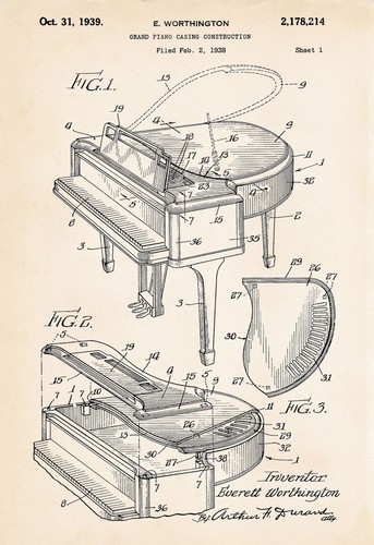 1939 worthington pianoforte - 1939,