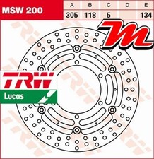 Disque frein avant trw - de,