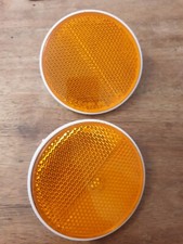 2X Catarifrangente Rotondo Arancio ARIC Camion Pullman Trattore FIAT D'EPOCA 