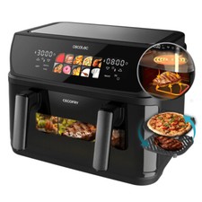 Cecotec Friggitrice ad Aria 10 Litri 2800 Watt Nero Cecofry&Grill Duoheat 10000