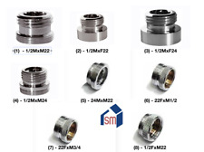 RIDUZIONE ADATTATORE X RUBINETTO FILTRO AERATORE IN OTTONE CROM MF 1/2 3/4 22 24