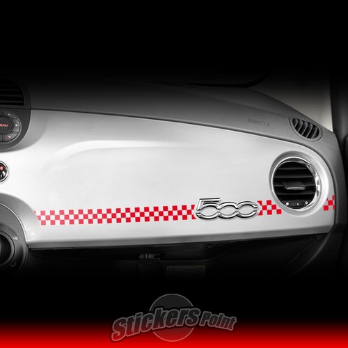 Adesivo fiat 500 - adesivo, scacchiera