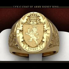 Anello Uomo Corona Scudo Leone