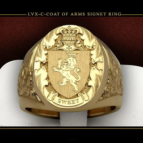 Anello uomo corona scudo - anello,
