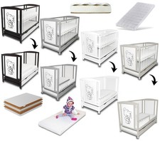 Lettino neonato in legno con