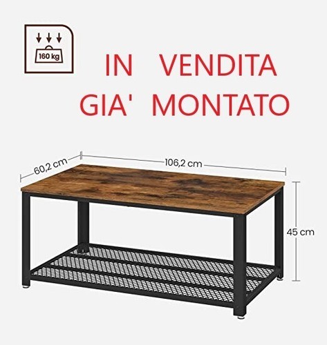 Vasagle lct61x tavolino - vasagle,