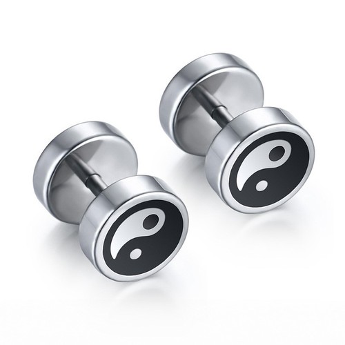 Orecchini uomo finta plug - , yin