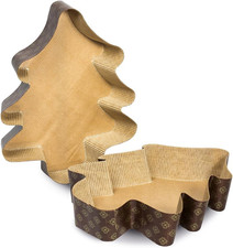 , Set Di 2 Stampi Albero Di Natale 25X32 Cm, Monouso, Quantità Max Impasto 900 G