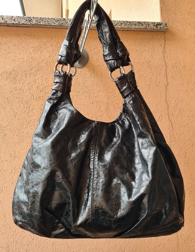 Borsa nannini pelle nera - in,