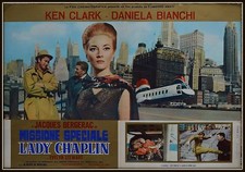 fotobusta MISSIONE SPECIALE LADY CHAPLIN  AUTO CAR ELICOTTERO  CLARK BIANCHI