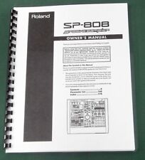 Roland SP-808 Manuale d'uso: Pettine rilegato con cover protettive!