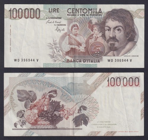Banconota italia 100000 lire - banconota,
