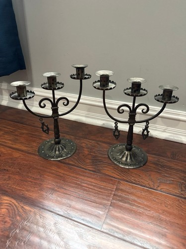 Coppia antichi candelabri - coppia,
