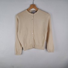 Cardigan Ballantyne in puro cashmere colore beige taglia XS da donna