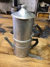 Grande caffettiera napoletana vintage in alluminio