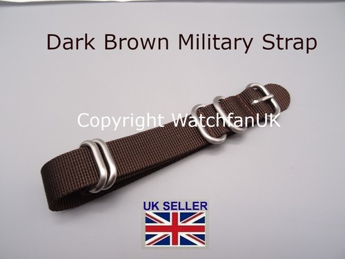 Brown military watch - military,