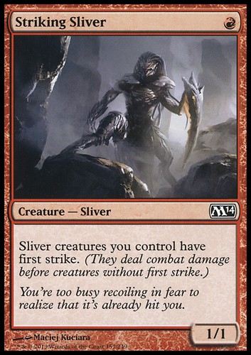 Mtg striking sliver exc - exc,