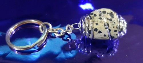 Portachiave diaspro dalmata - portachiave,