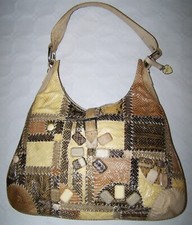 BORSA TOSCA BLU 100% SNAKE SKIN SHOULDER BAG MADE IN ITALY