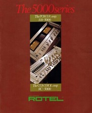 Scansioni ad alta risoluzione della brochure per preamplificatore Rotel RC-5000 RB-5000 amplificatore di potenza