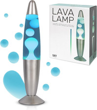 Lampada Lava Blu E Cromata
