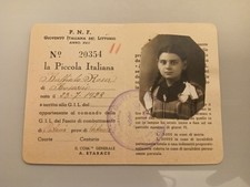 Ventennio Tessera PNF Foto