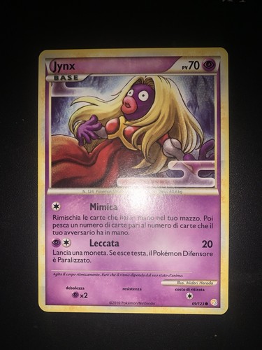 Carta pokémon jynx 123 - carta, 69/123