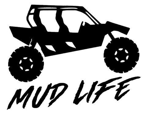 Adesivo quad mud life - quad,