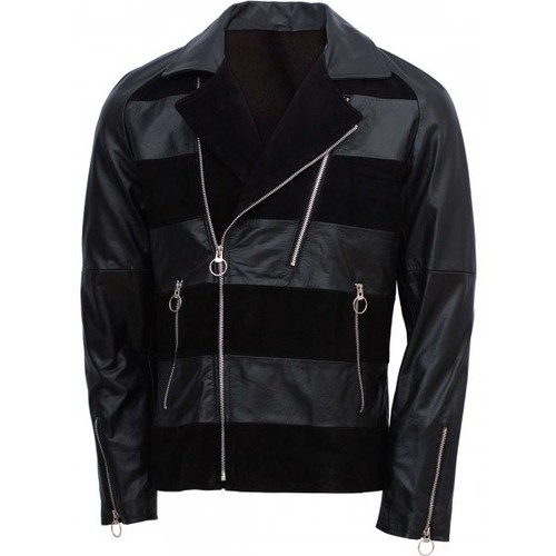 Giacca moto biker uomo - giacca, nera
