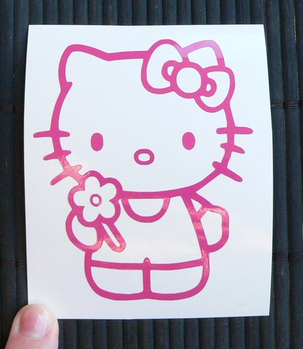 Adesivo hello kitty - adesivo, saluta