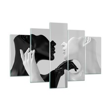 Quadro su Vetro 150x100cm Nero