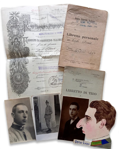 Lotto documenti militare - lotto, regio