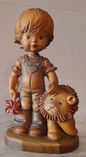 Statuina legno scolpito - , marca