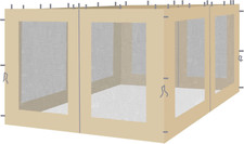 Quick-Star 4 Pareti Laterali Con Zanzariera per Gazebo 3 X 4 M Parete Laterale S