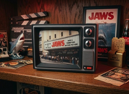 Jaws movie premiere espositore - movie,