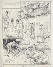 CASATTALO DISEGNO ORIGINALE DI ATTALO PER IL TRAVASO IN B/N - 1950